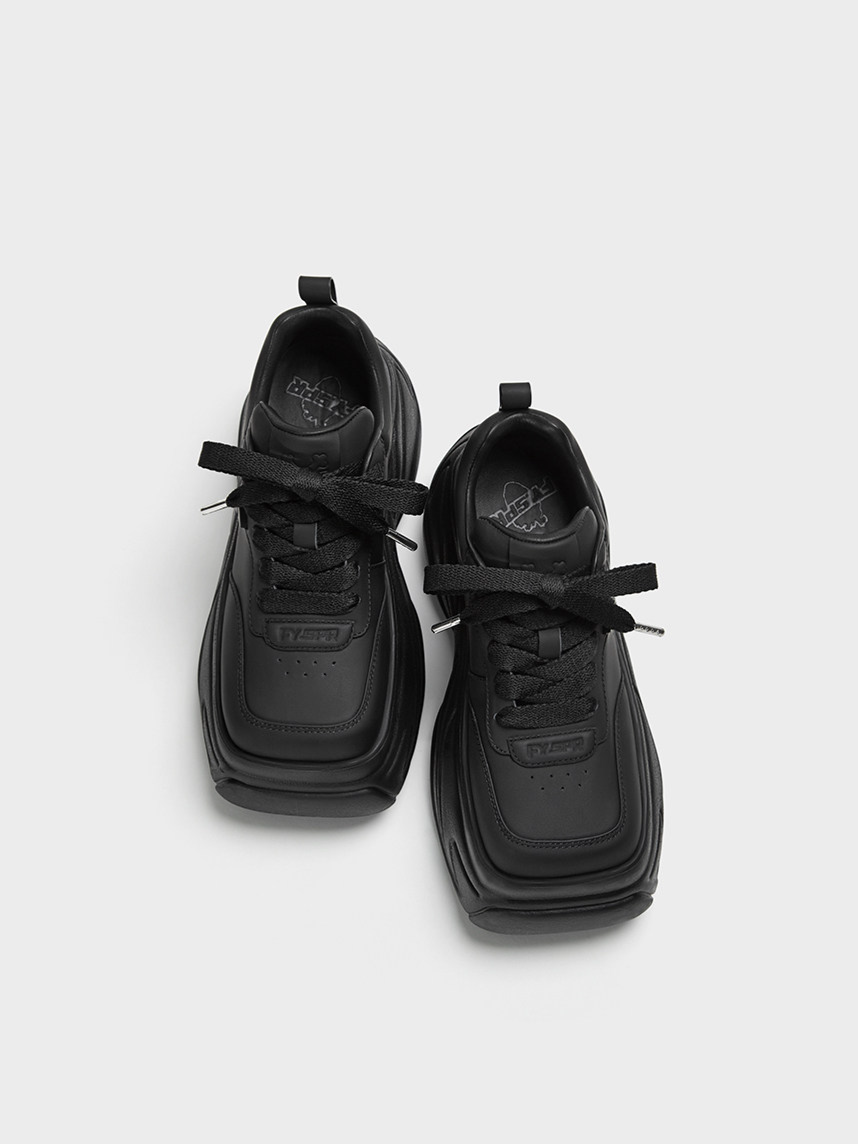 Square-Toe Thick Sole Shoes