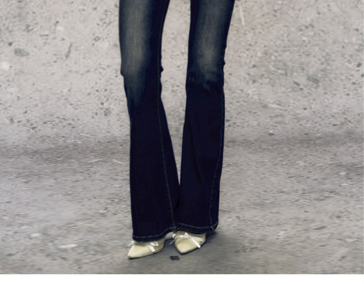 Washed Flare Denim Pants