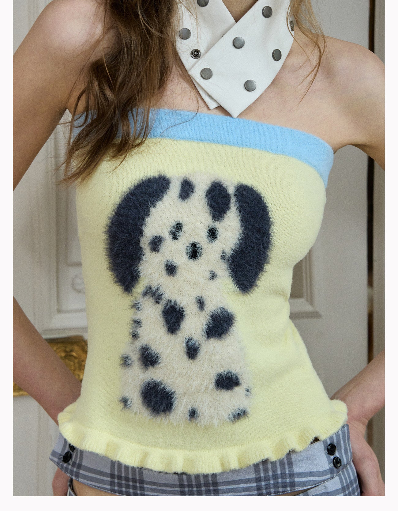 Faux-Mohair Tube Top