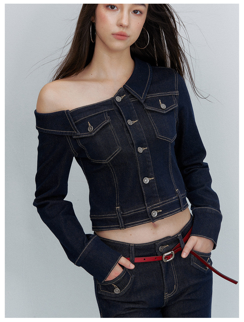 Asymmetric Denim Jacket