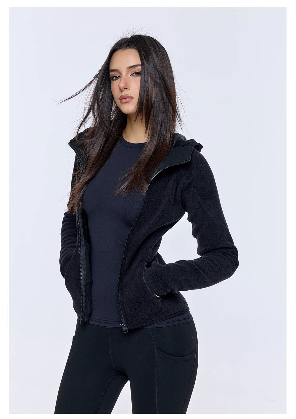 Polar Fleece Hooded Jacket