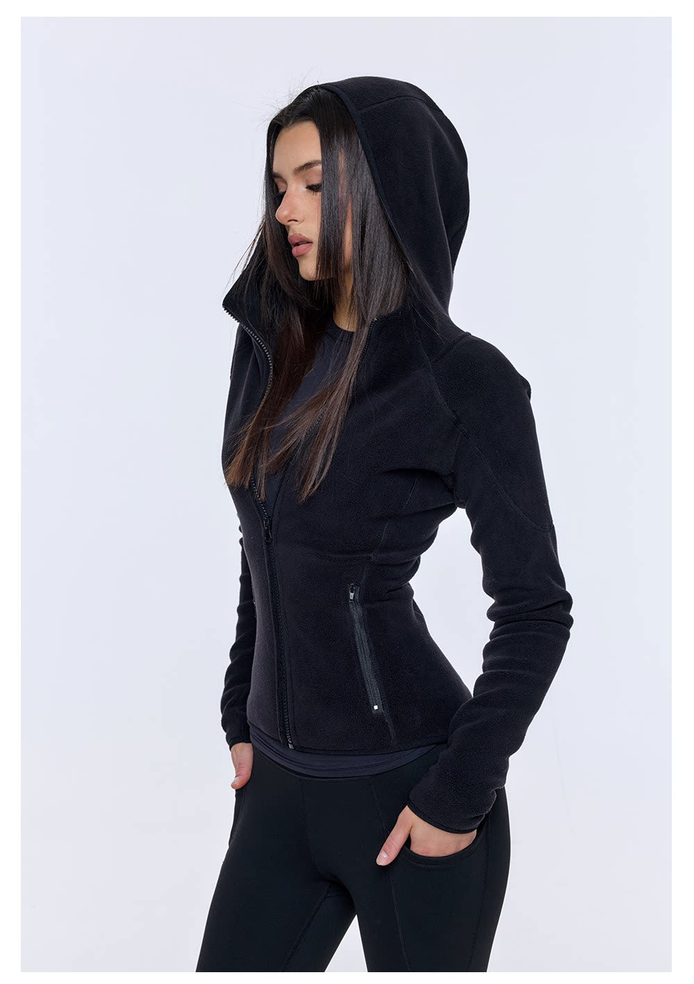 Polar Fleece Hooded Jacket