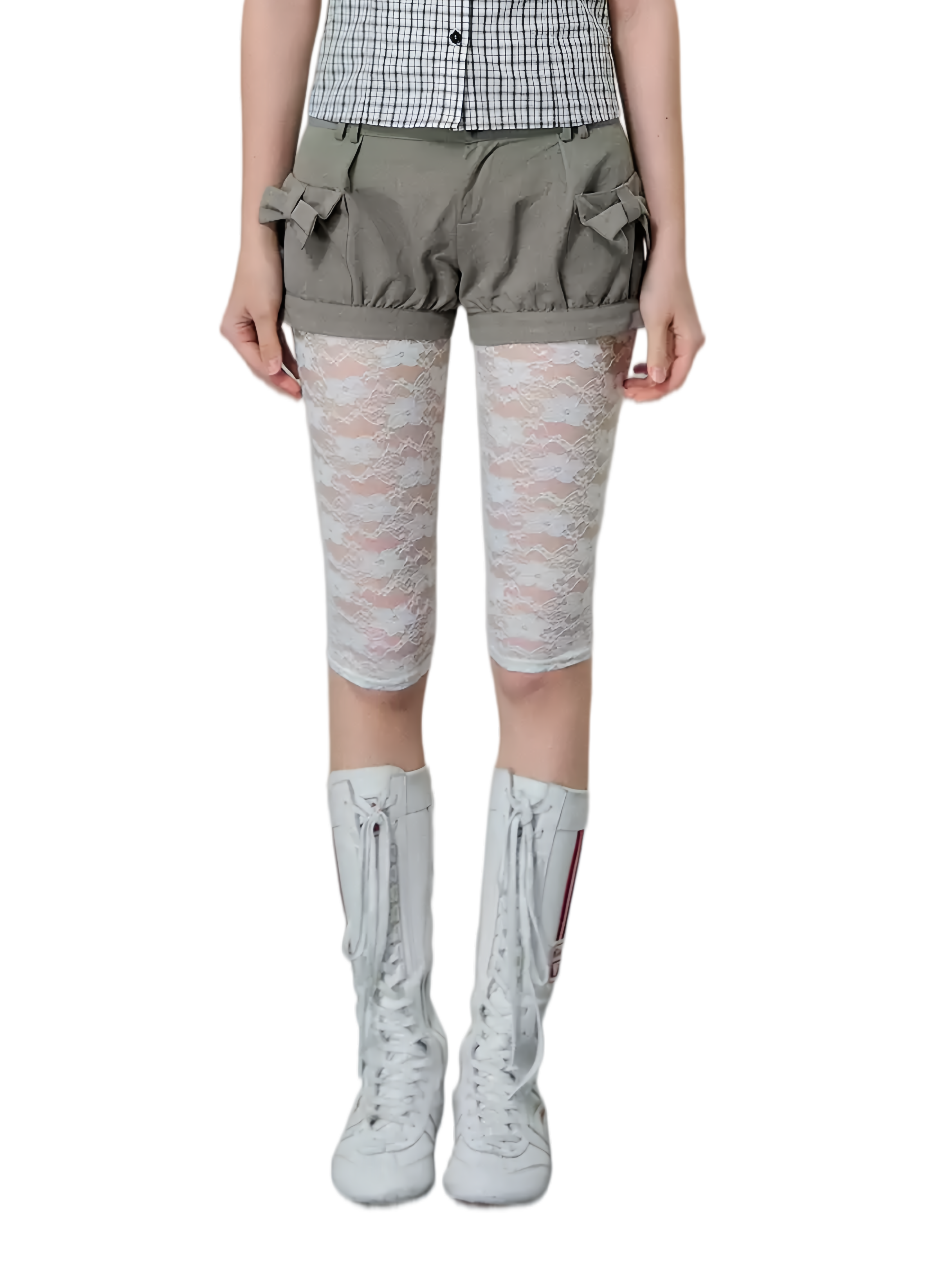 Bubble Hem Bow Shorts