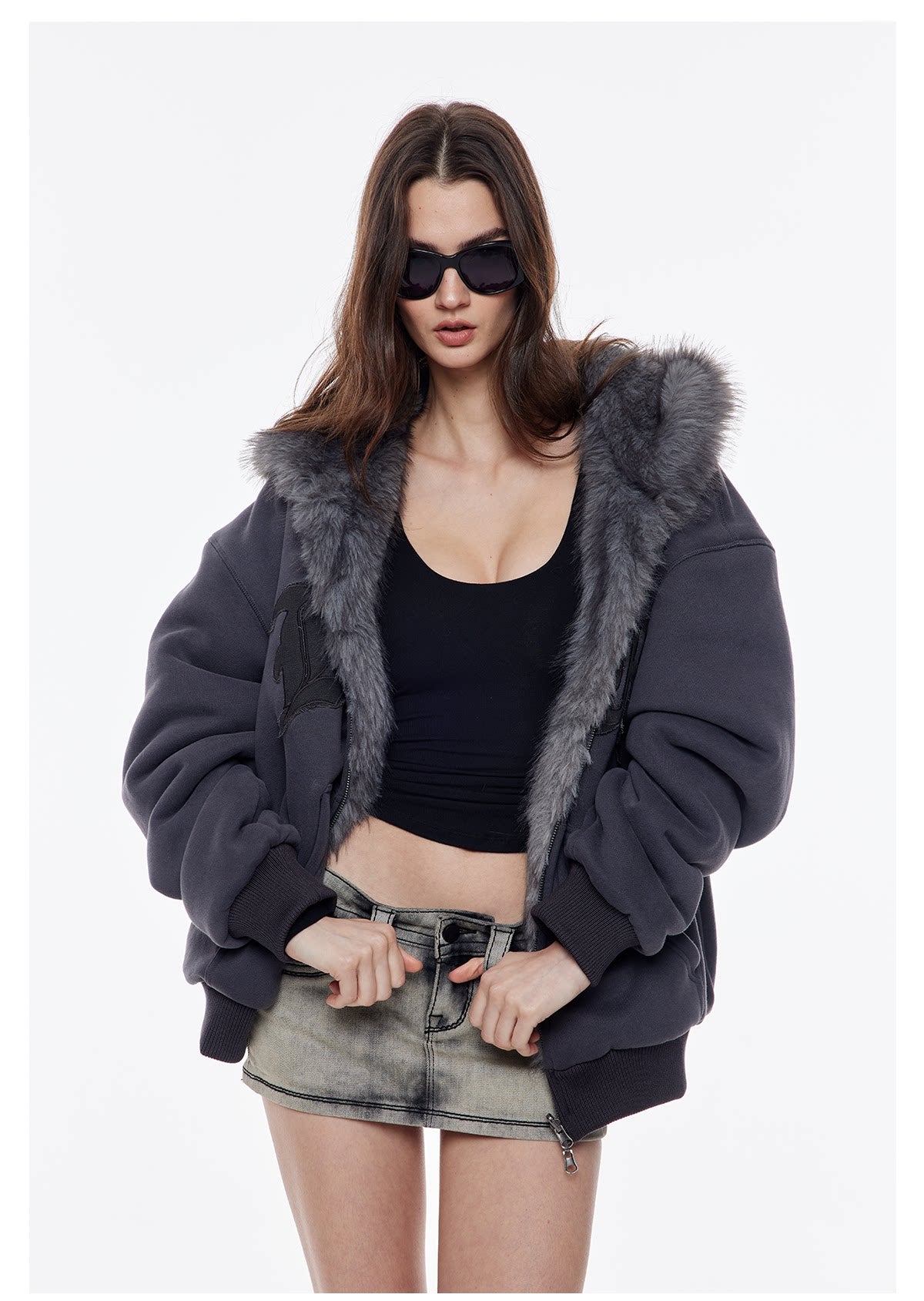 Reversible Faux Fur Hoodie