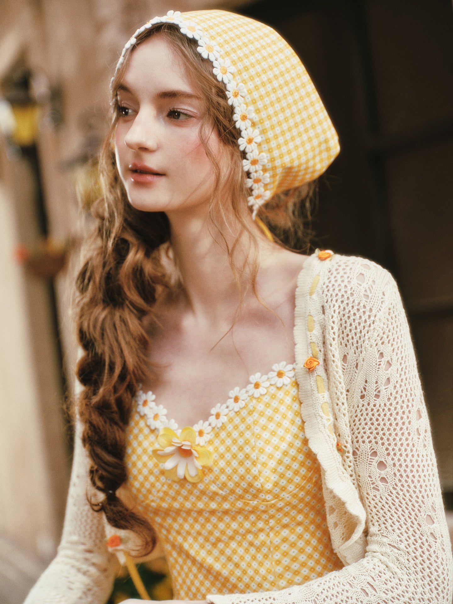 Daisy Gingham Midi Dress
