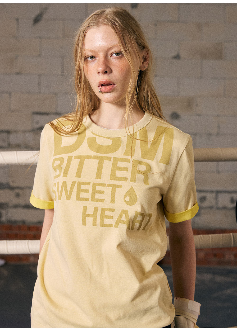 Contrast Print Fitted T-Shirt