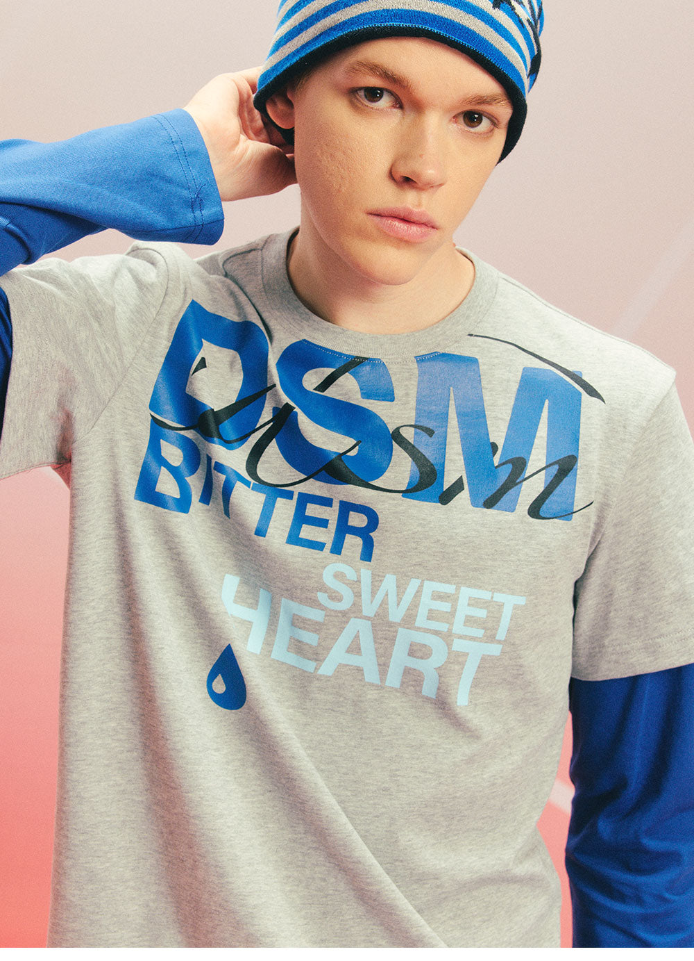 Compact Cotton Faux-Layer T-Shirt