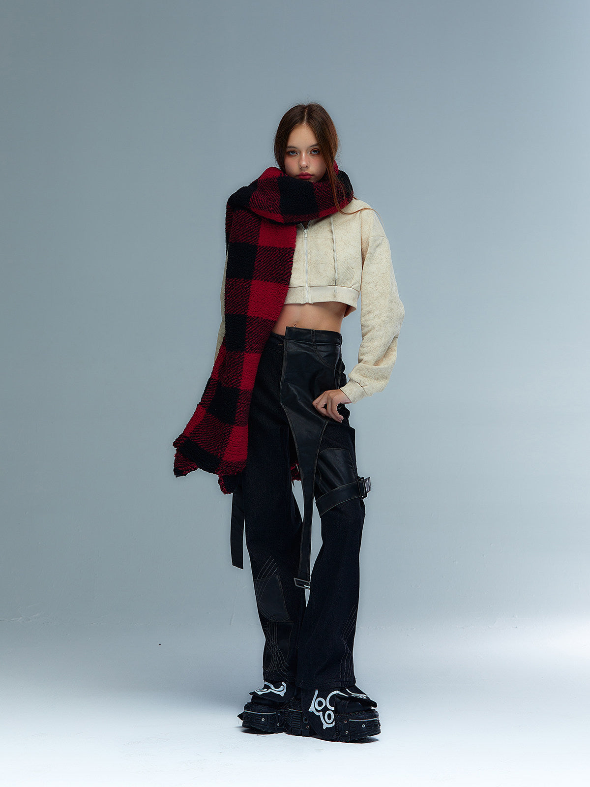 Thickened Punk Plaid Scarf
