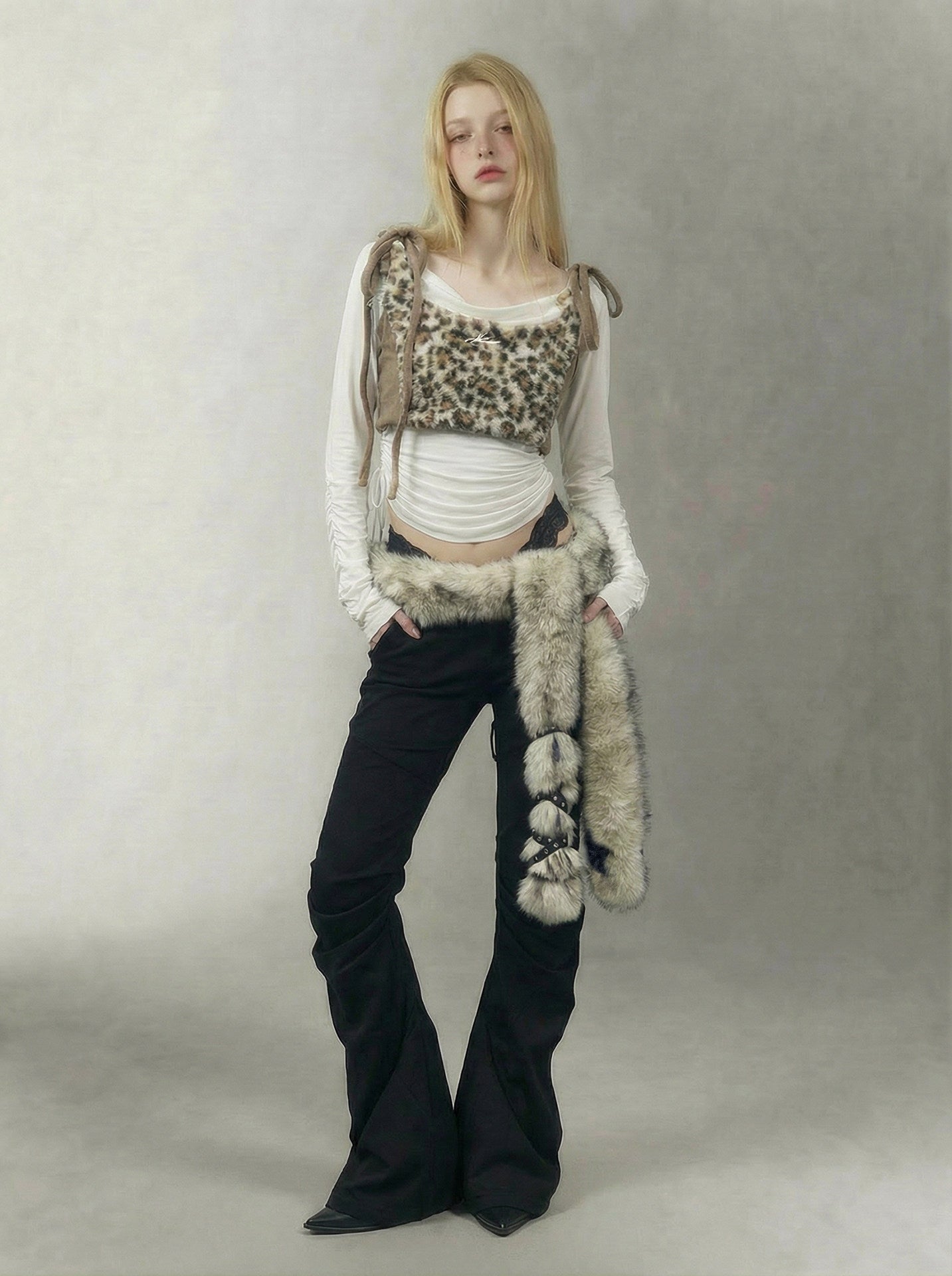 Layered Faux-Fur Statement Scarf