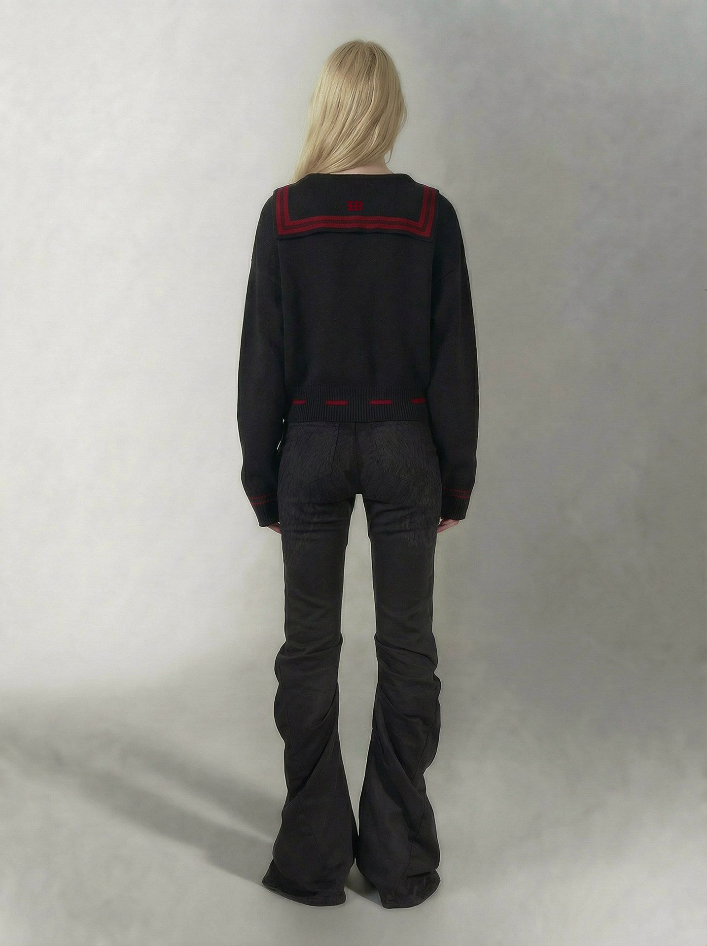 Punk Sailor Collar Knit Cardigan