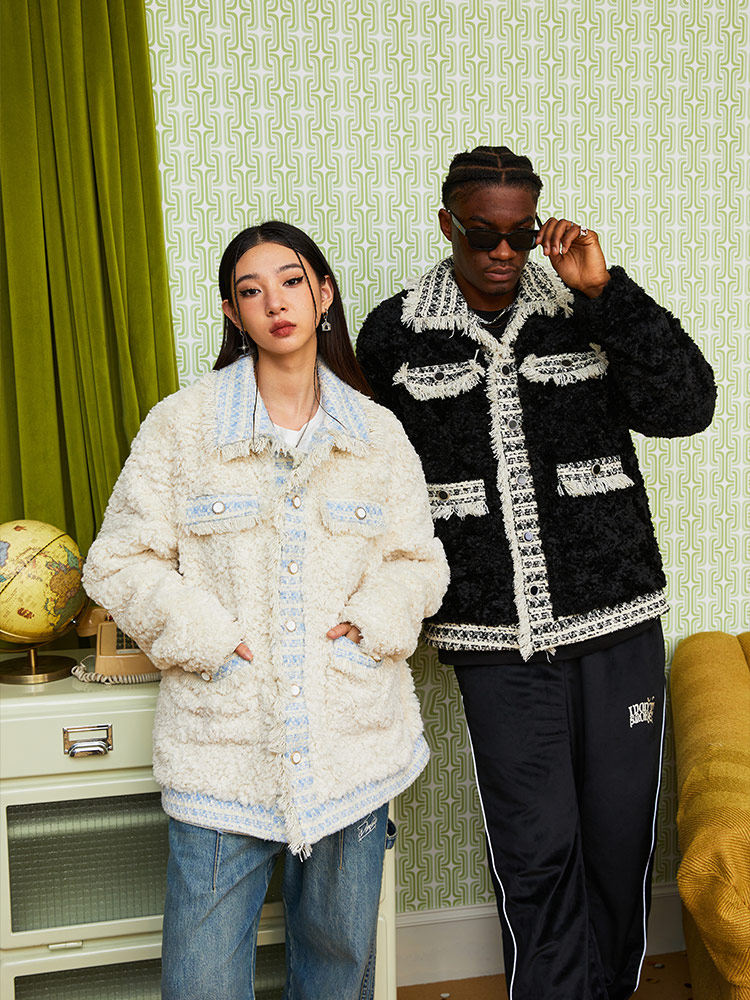 Lamb Fleece Quilted Jacket