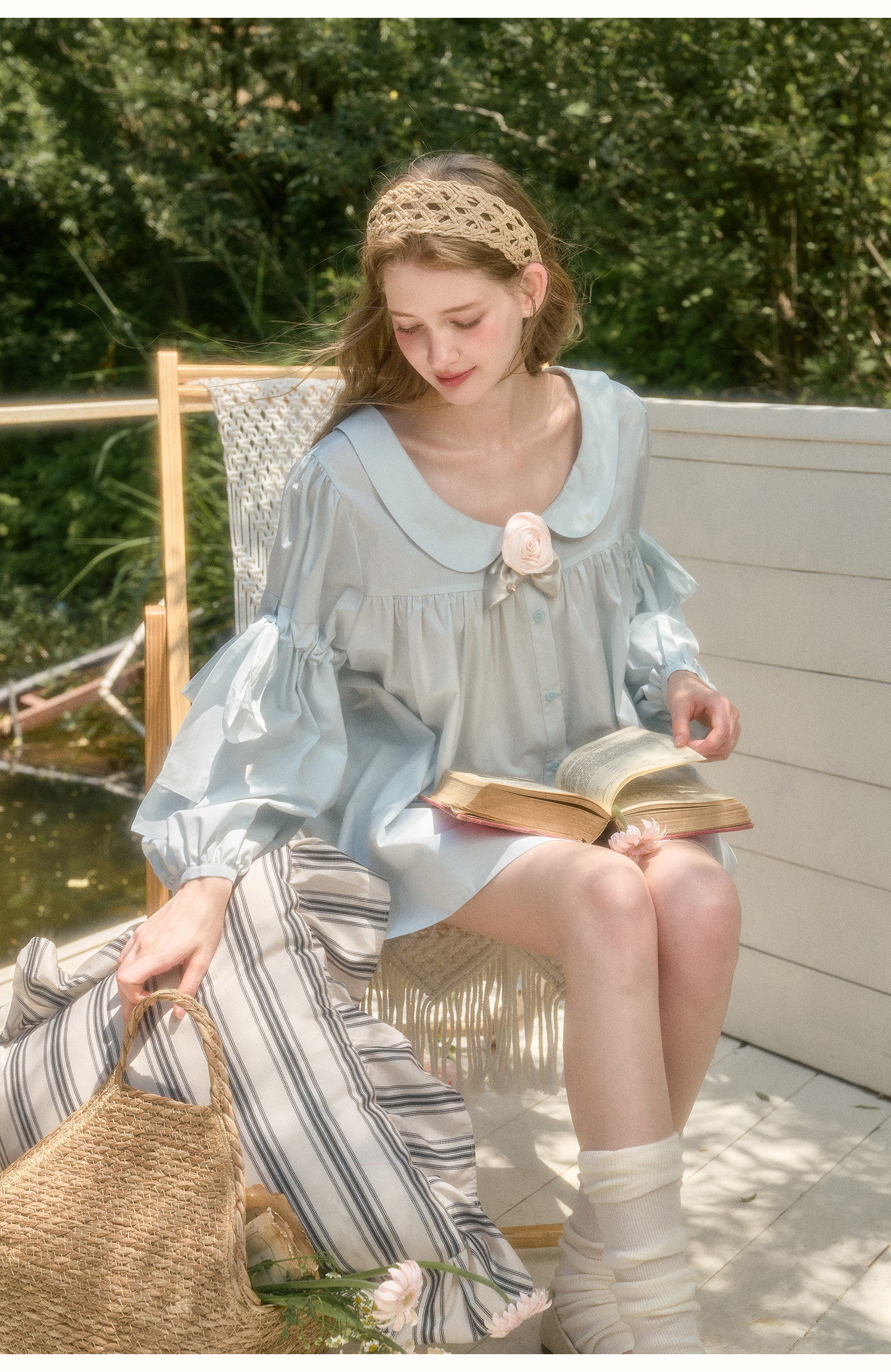 Cotton Lyocell Babydoll Shirt Dress
