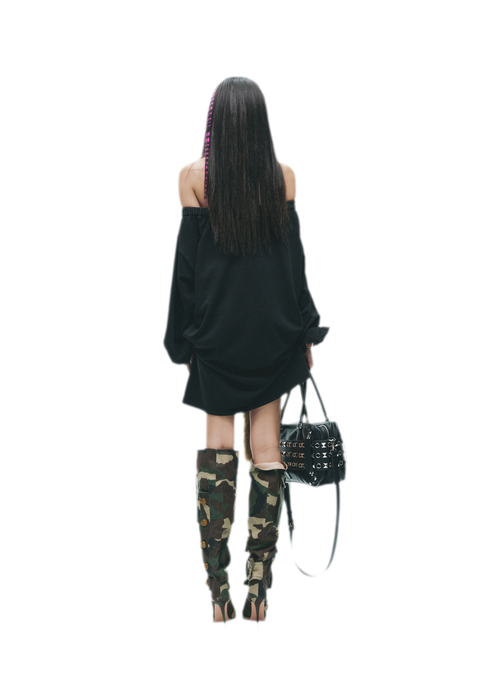 Graphic Off-Shoulder Ruched T-Shirt