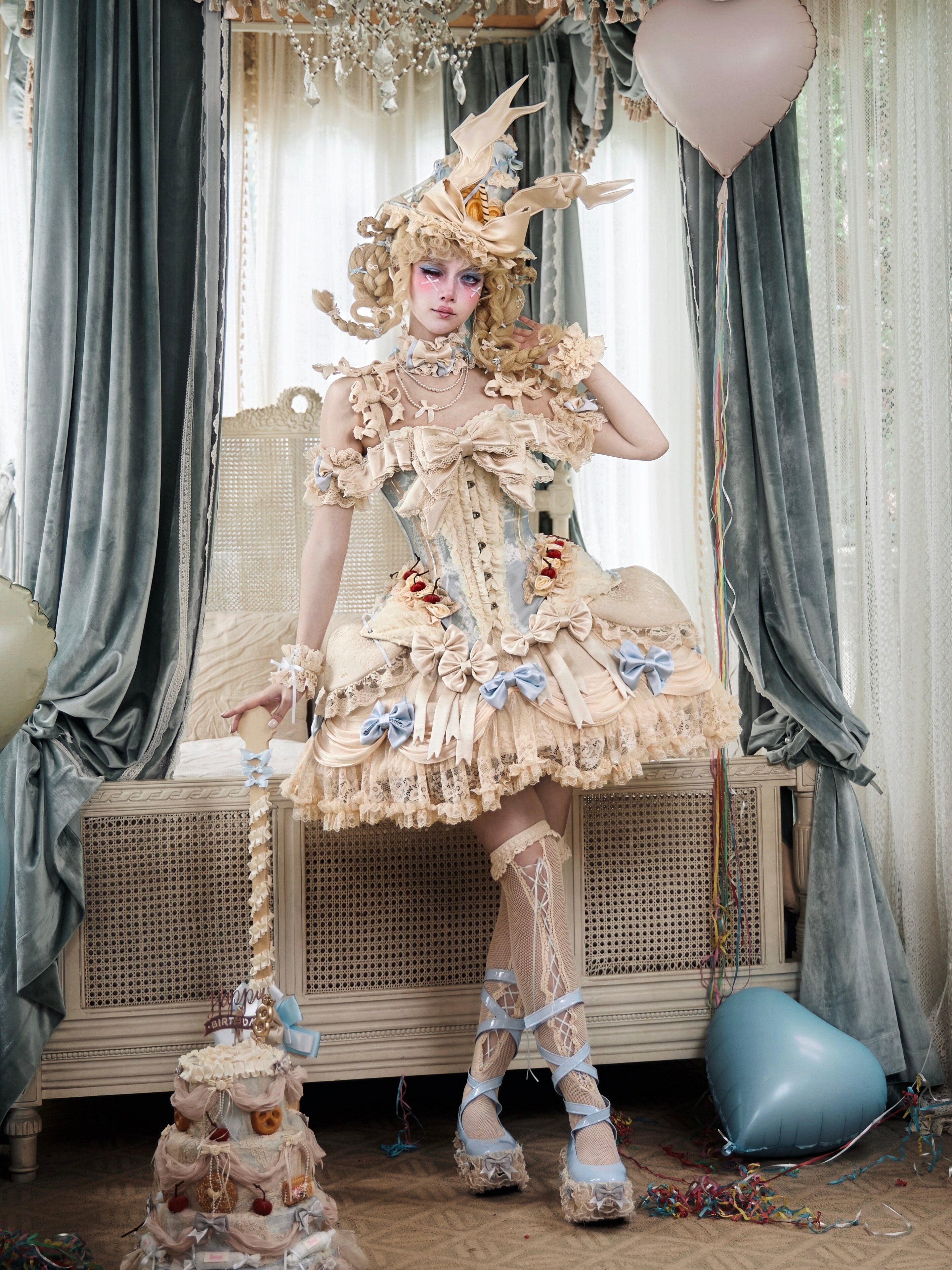 Ruffled Fishbone Corset Top