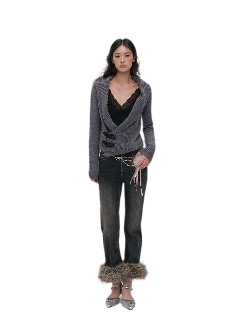 Wool Blend Shawl Cardigan