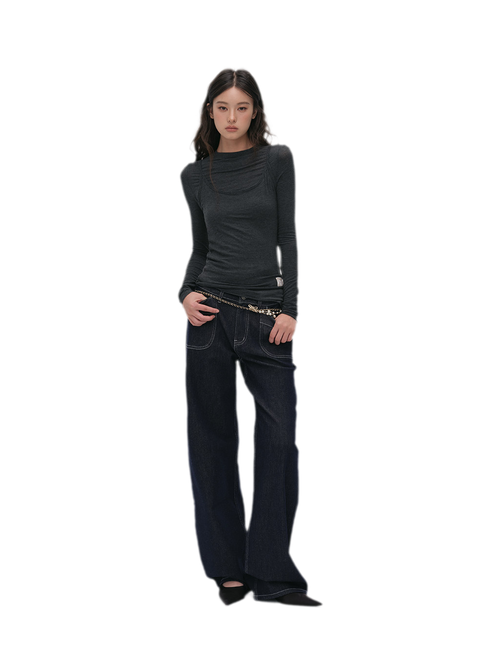 Cashmere Layered Fitted T-shirt