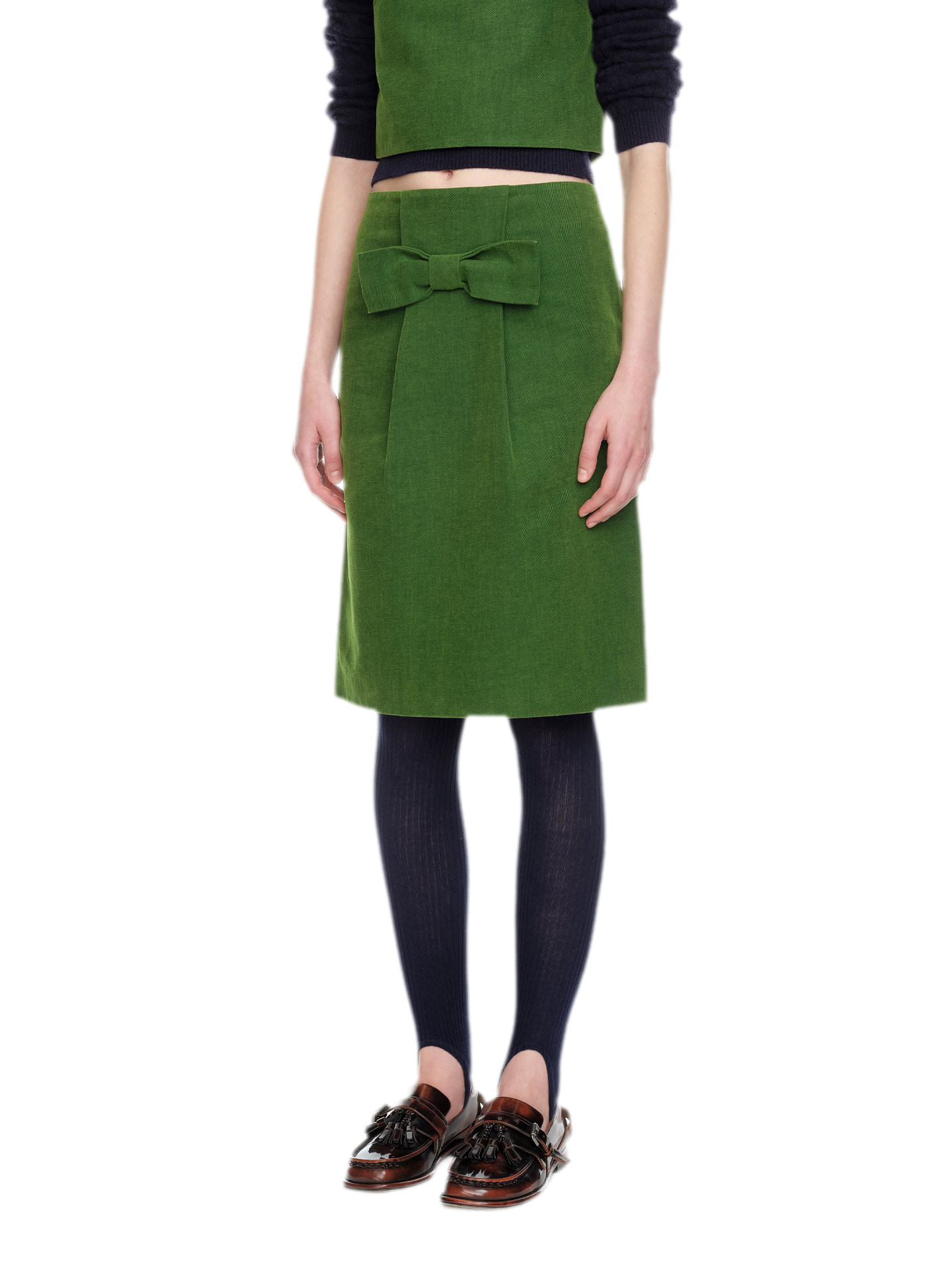 Bowknot Structured A-Line Skirt