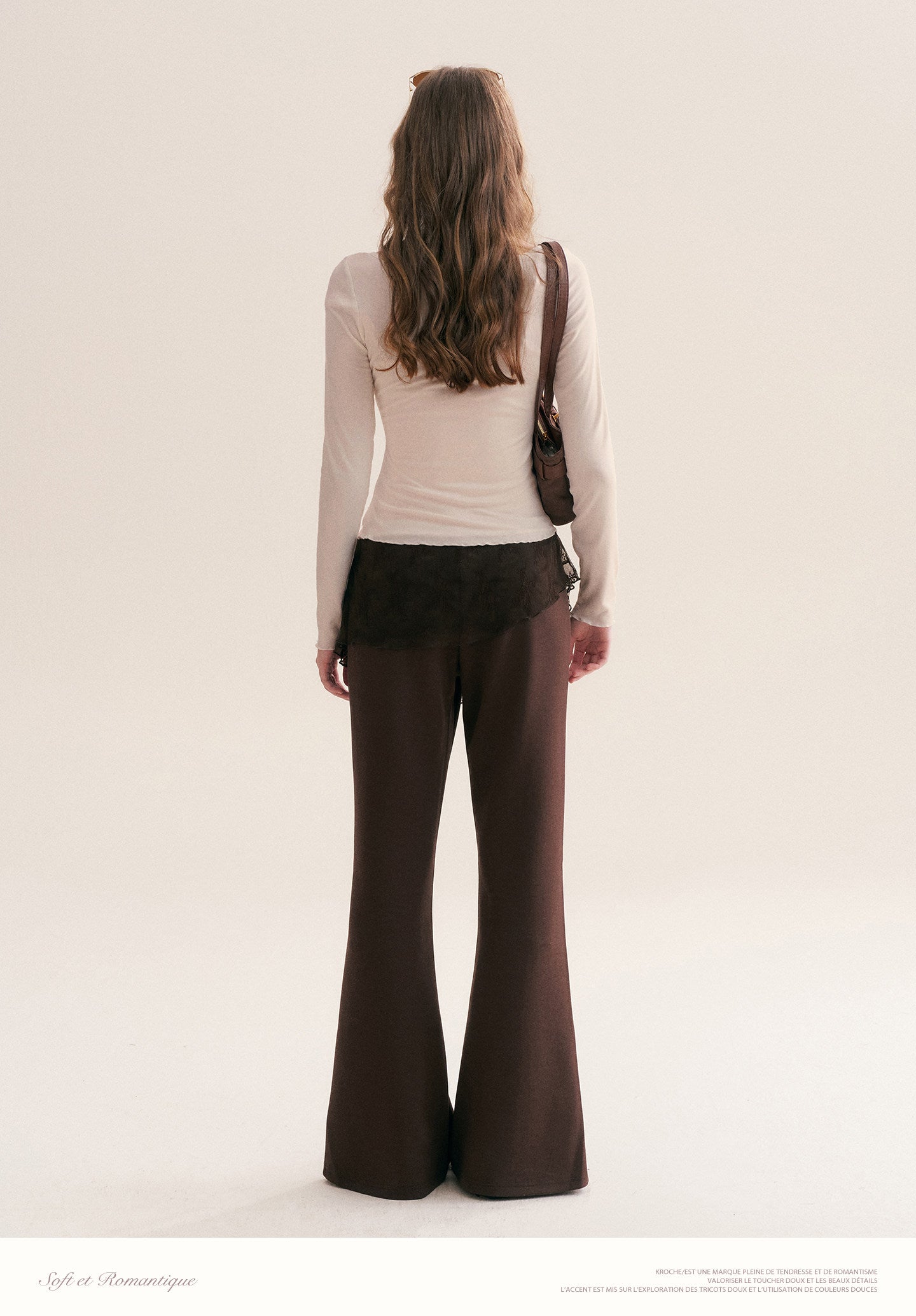 Lace Crossover Slim T-Shirt
