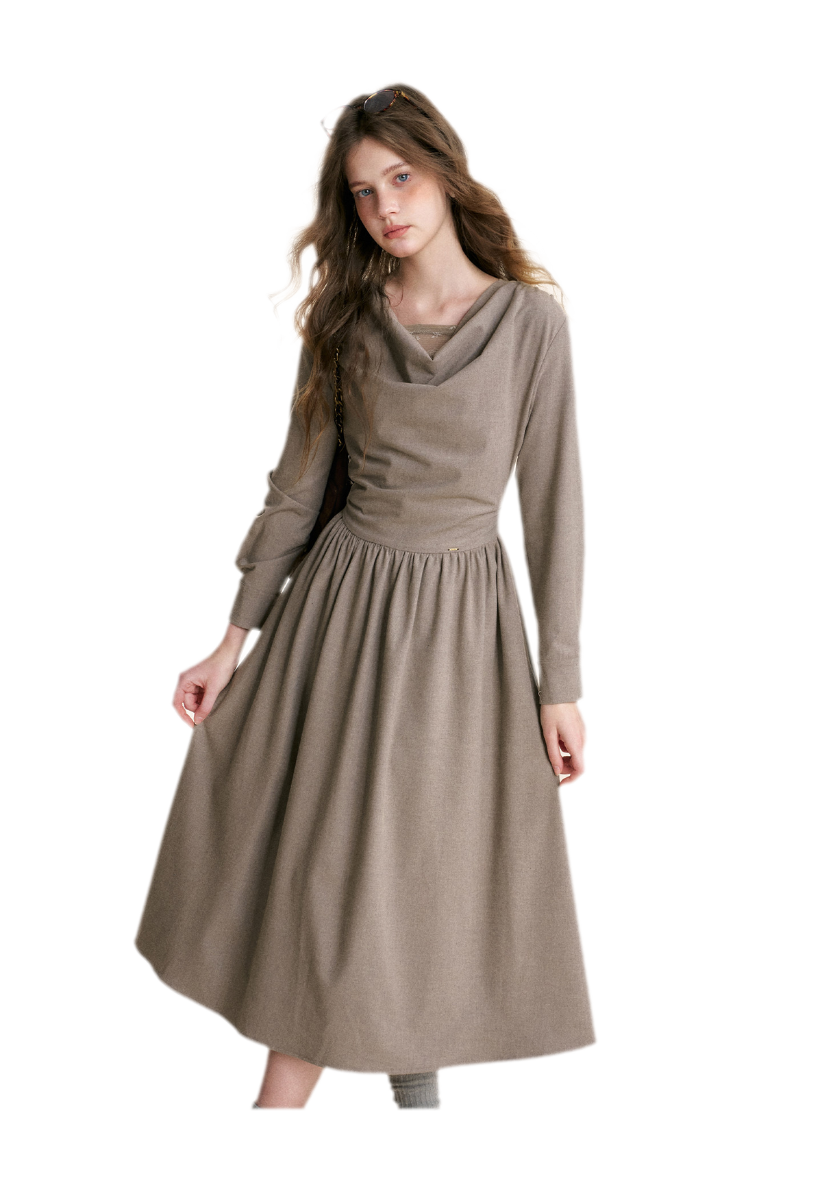 Lace Waist A-Line Dress