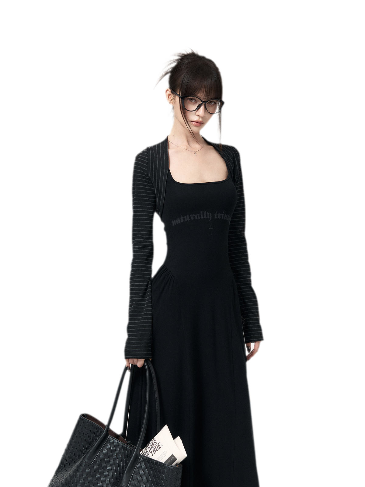 Striped Bolero Knit Dress