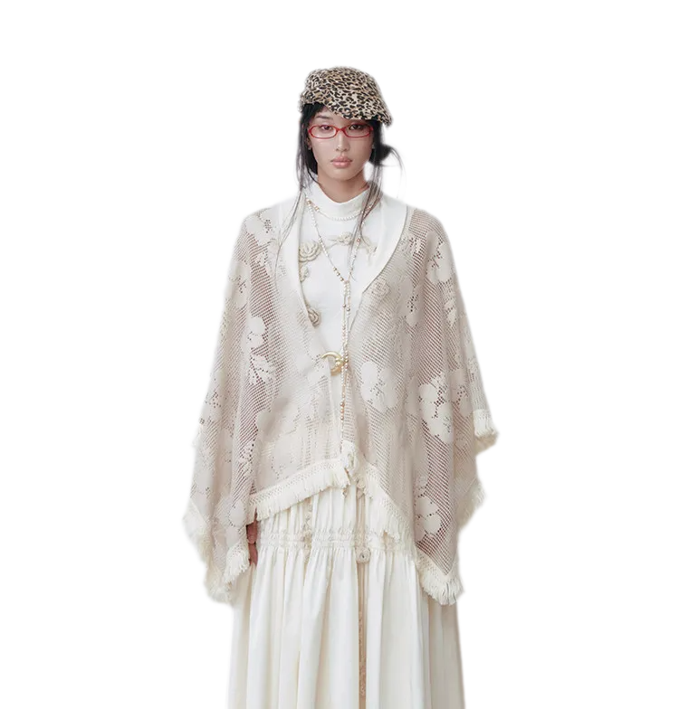 Hollow Woven Tassel Cloak