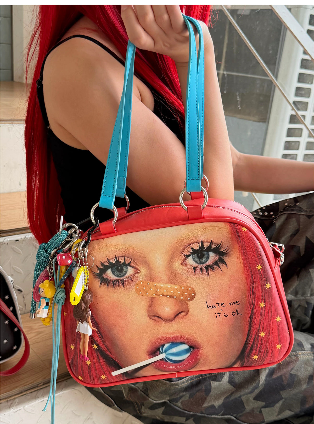 Star Artwork Compact Crossbody Bag