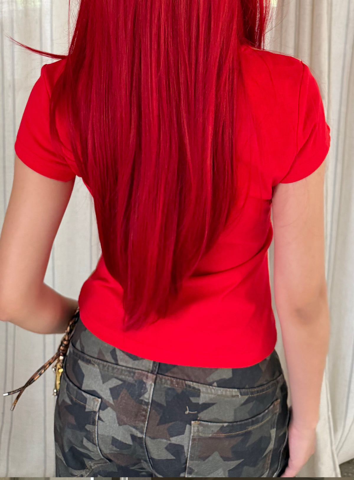 Camiseta ajustada de algodón con estampado gráfico