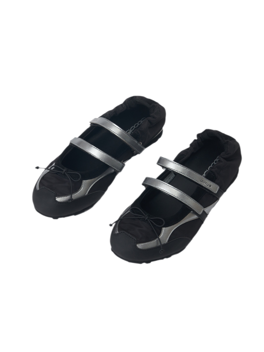 Ruched Ballet Strap Shoes
