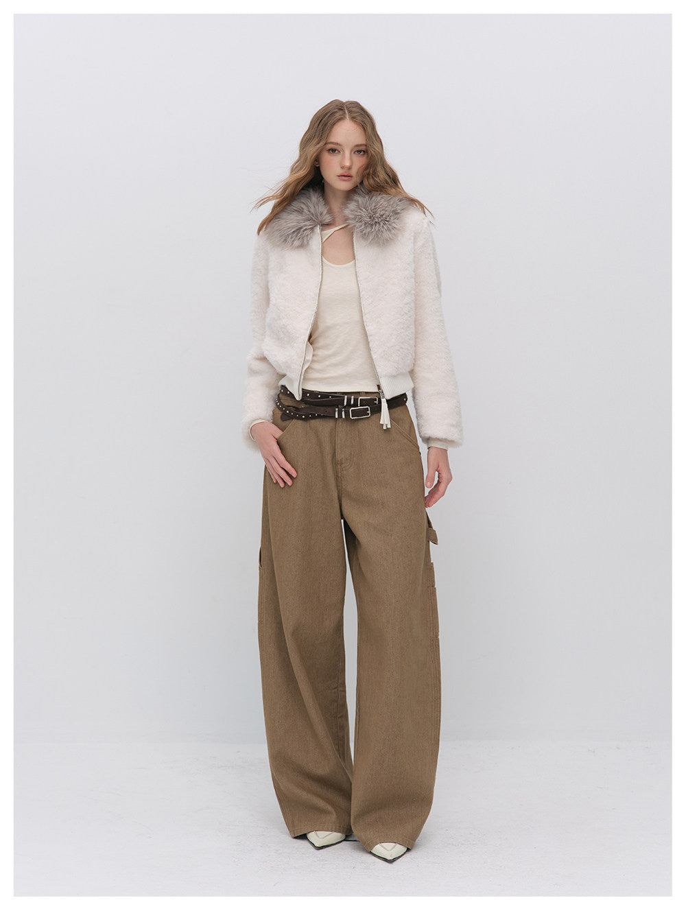 High-Density Cropped Fur Jacket