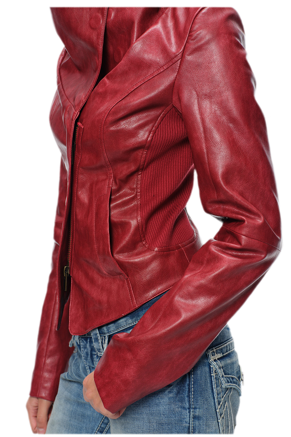 Magnetic Buckle Cropped Jacket