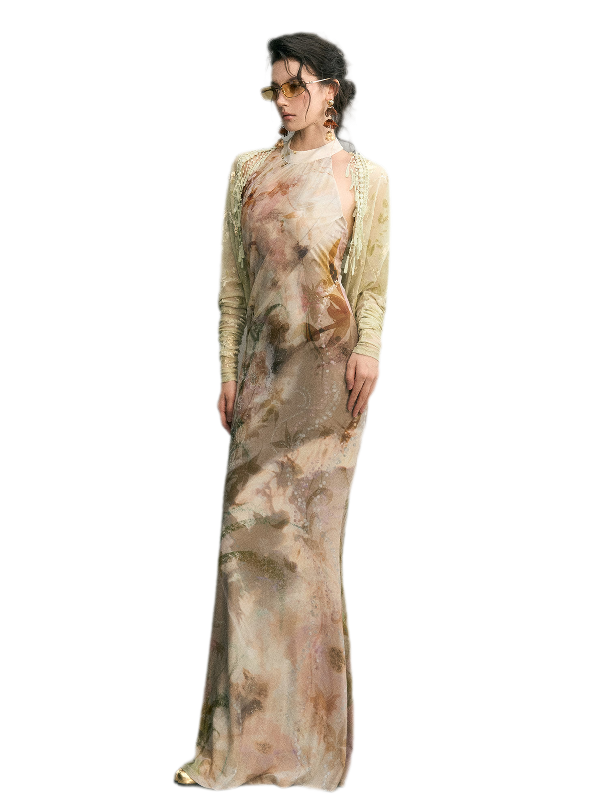 Samt-Jacquard-Meerjungfrauenkleid