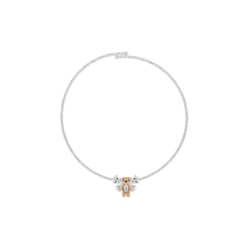 Plush Bear Gemstone Necklace