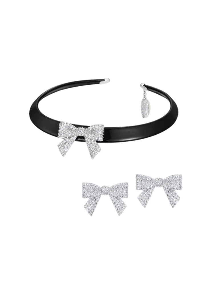 Crystal Bow Collar Jewelry