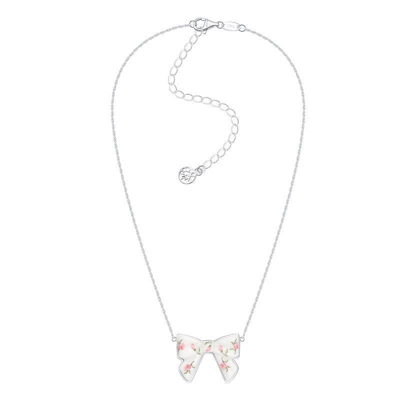 Ceramic Double-Sided Bow Necklace