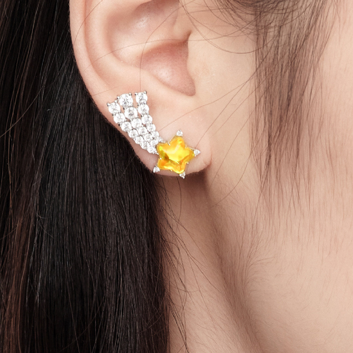 Crystal Star Stud Earrings