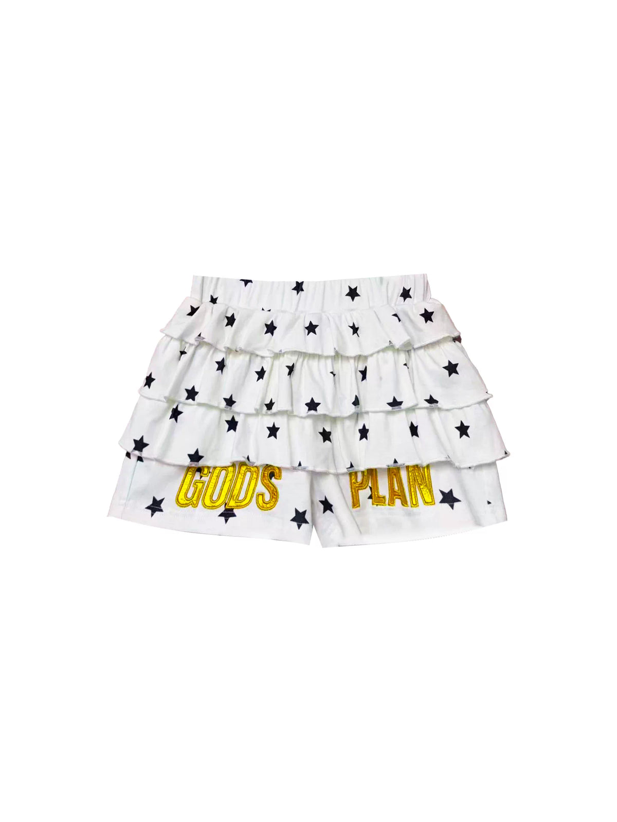 Skort a strati con applicazioni metallizzate