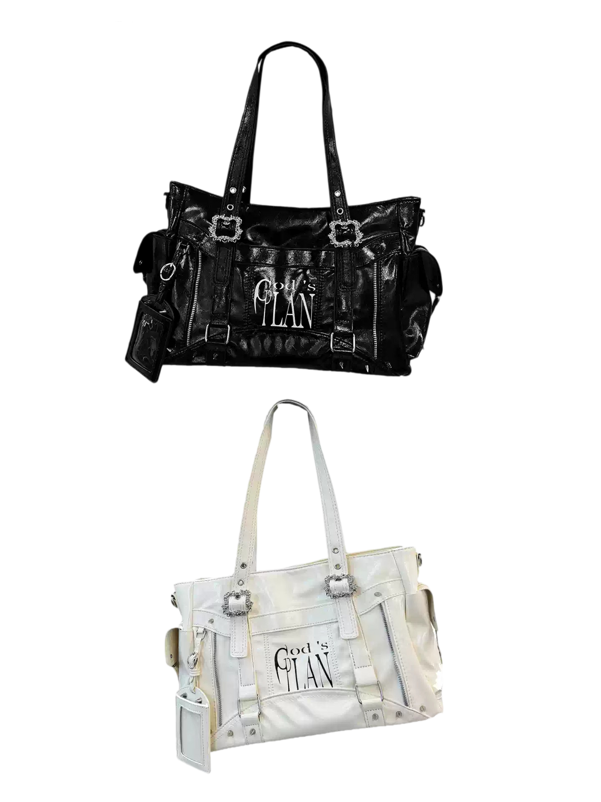 Glossy Structured Utility Tote