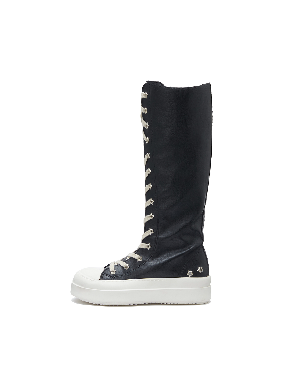 Lace-Up Platform Knee-High Boots