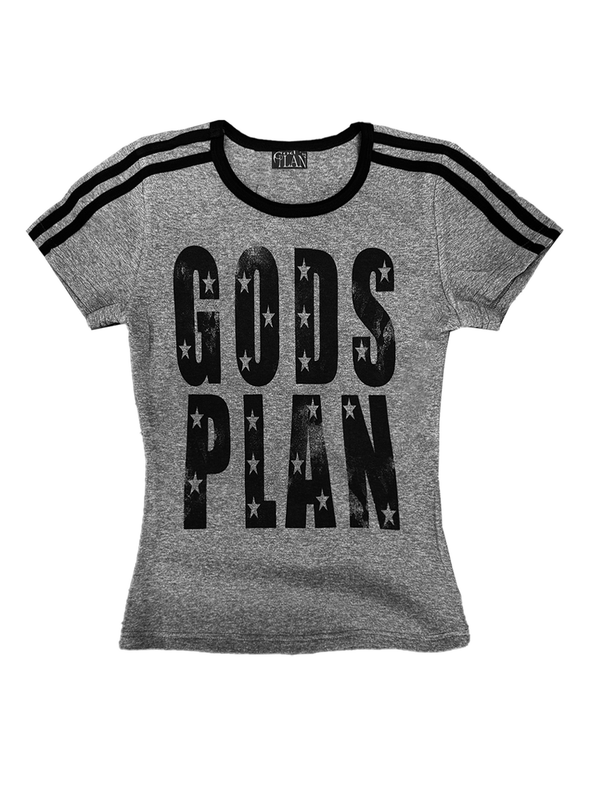 Contrast Ruched Fitted T-Shirt