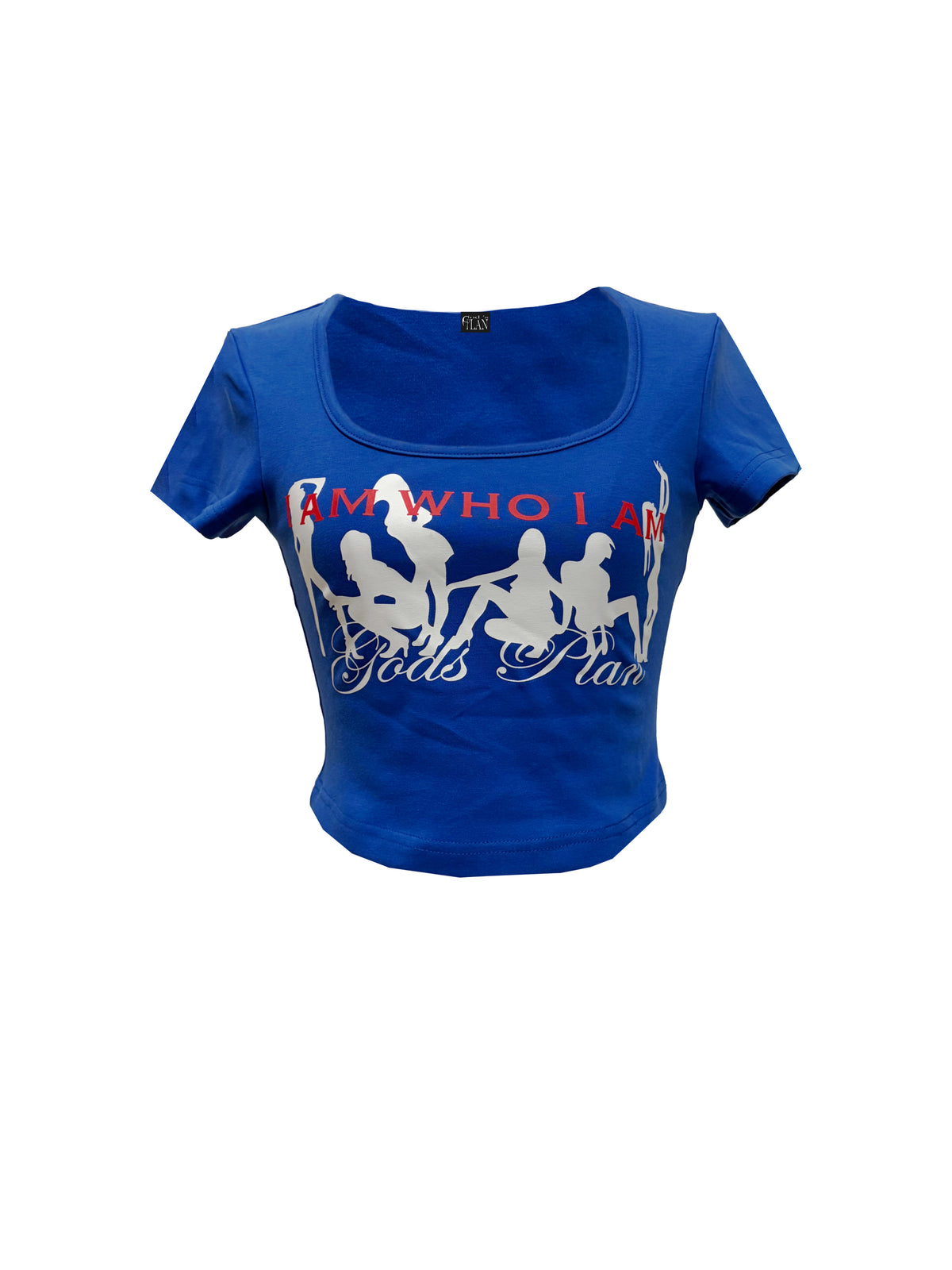 T-shirt court bleu à imprimé graphique