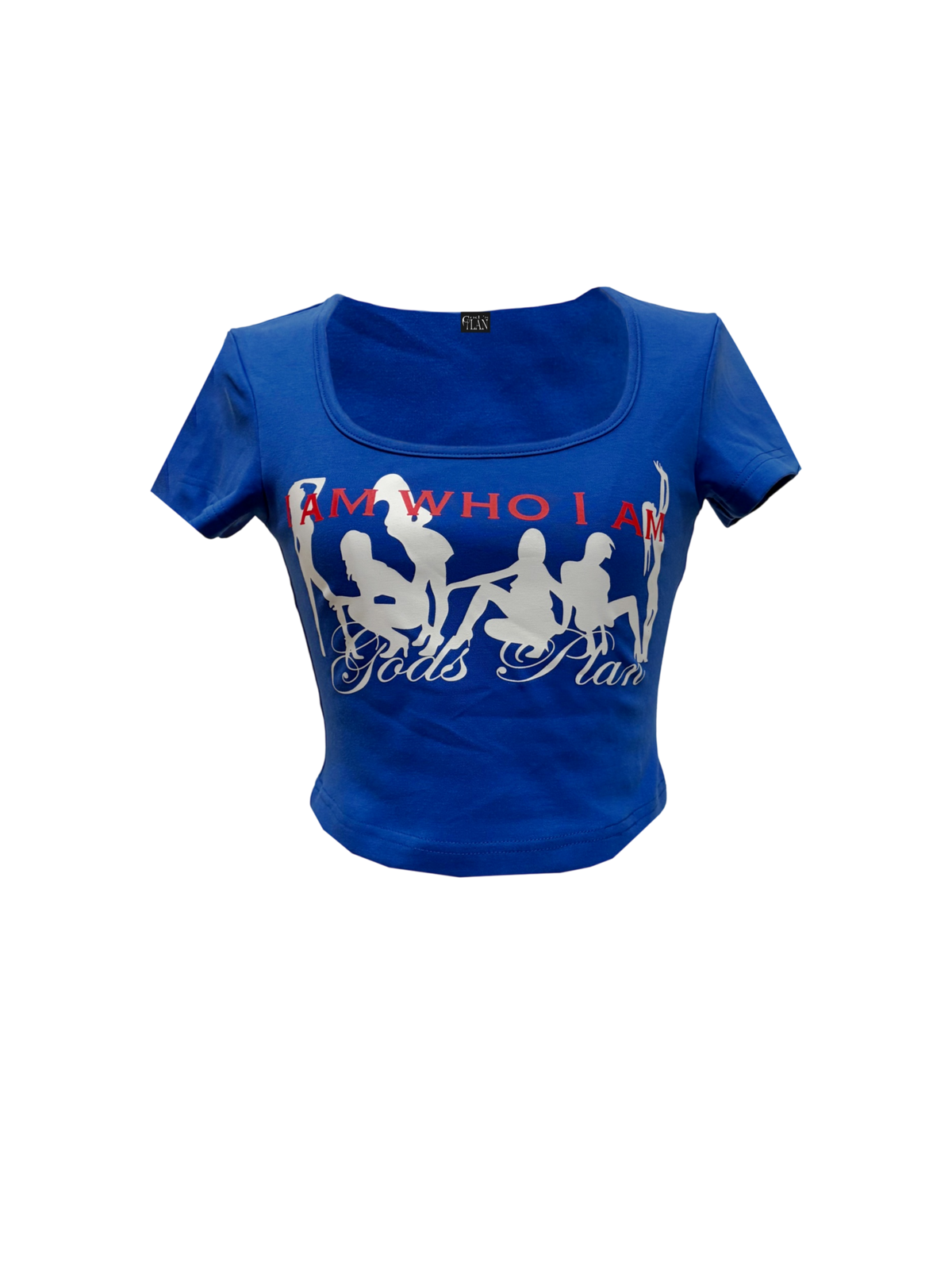 T-shirt court bleu à imprimé graphique
