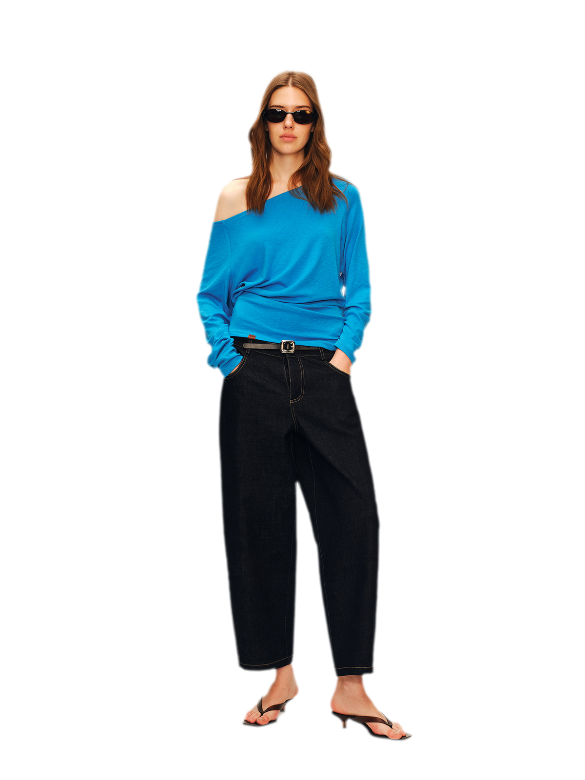3D Jeans mit geschwungenem Bein und maßgeschneiderter Passform
