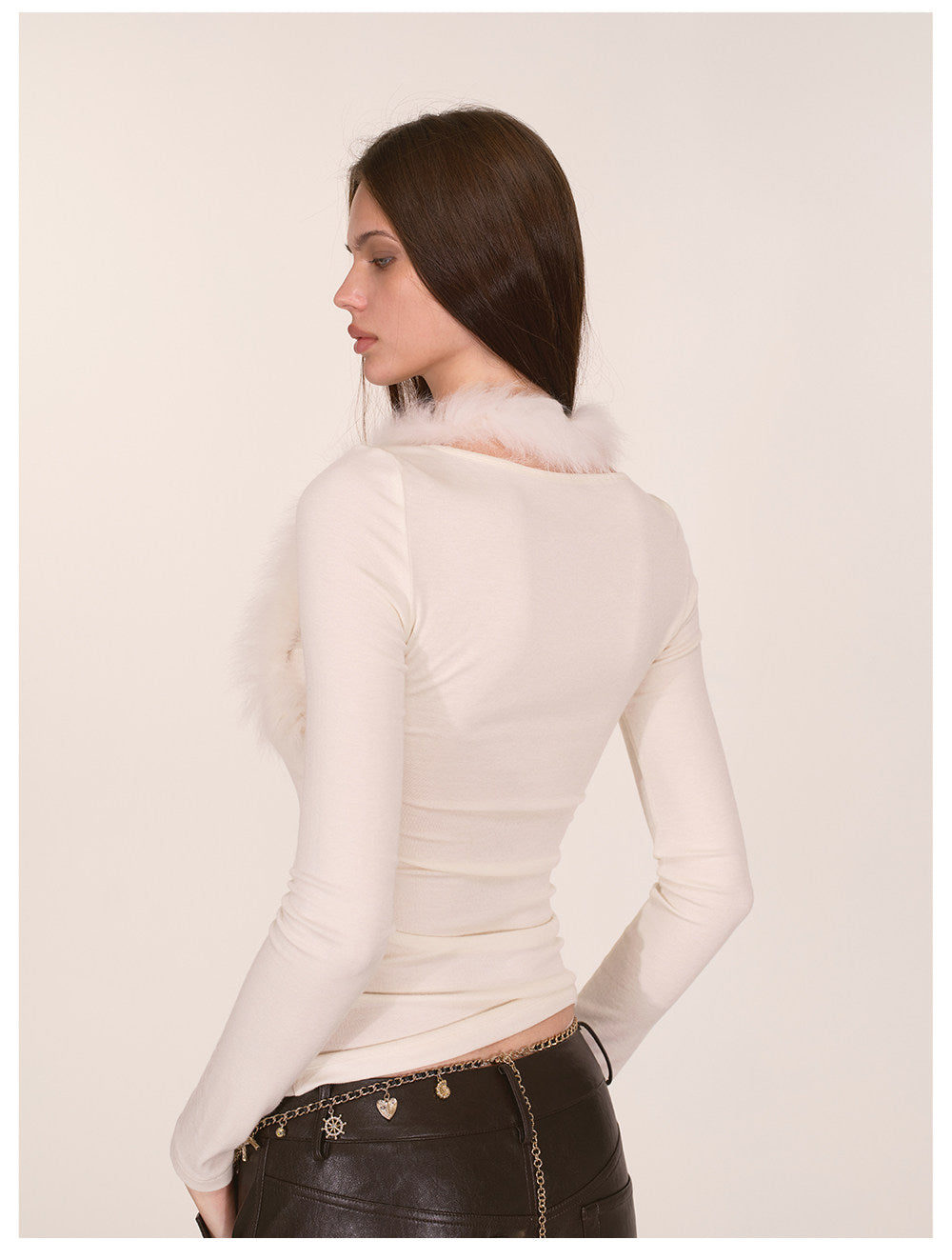 Fox Fur Layered Halter Top