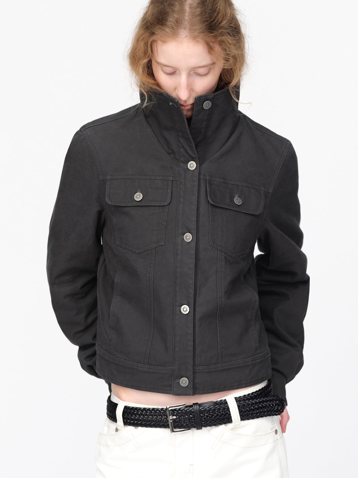 Vintage-gewaschene wattierte Utility-Jacke