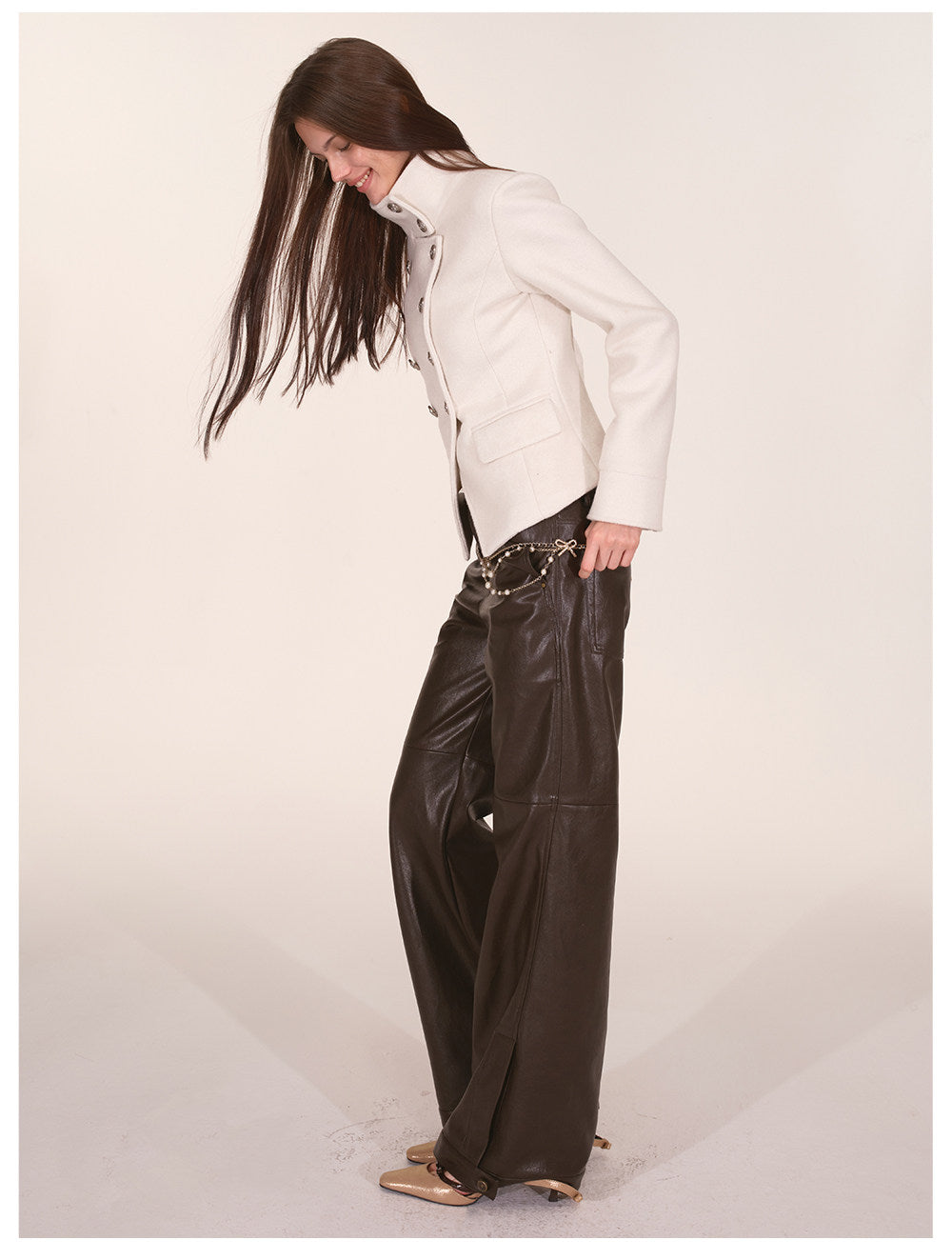 Structured Napoleon Double-Breasted Jacket