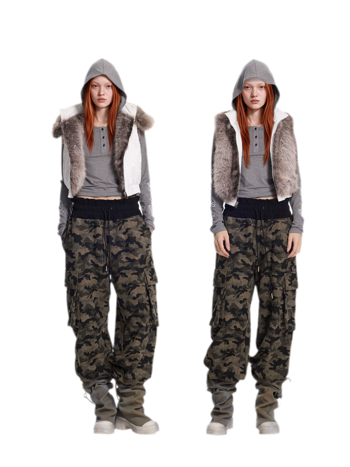 Reversible Quilted Fur Vest