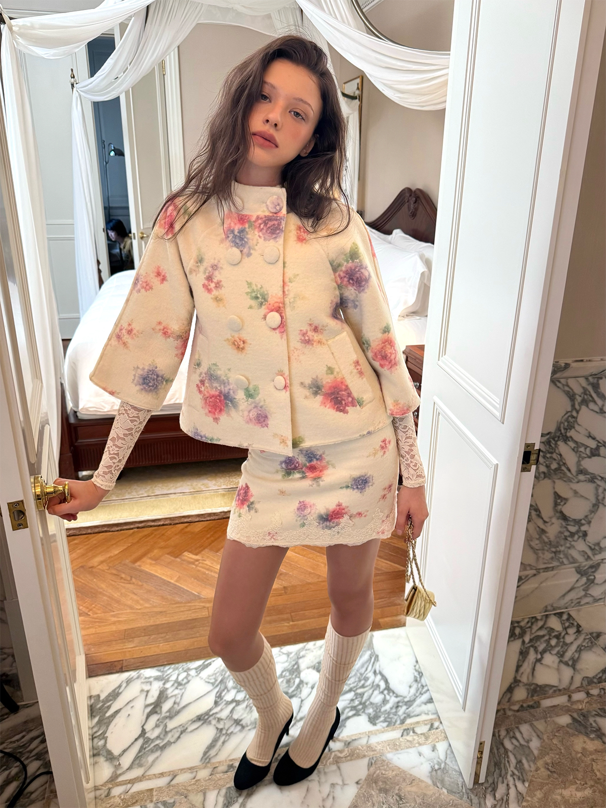 Vintage Floral Double-Faced Suit