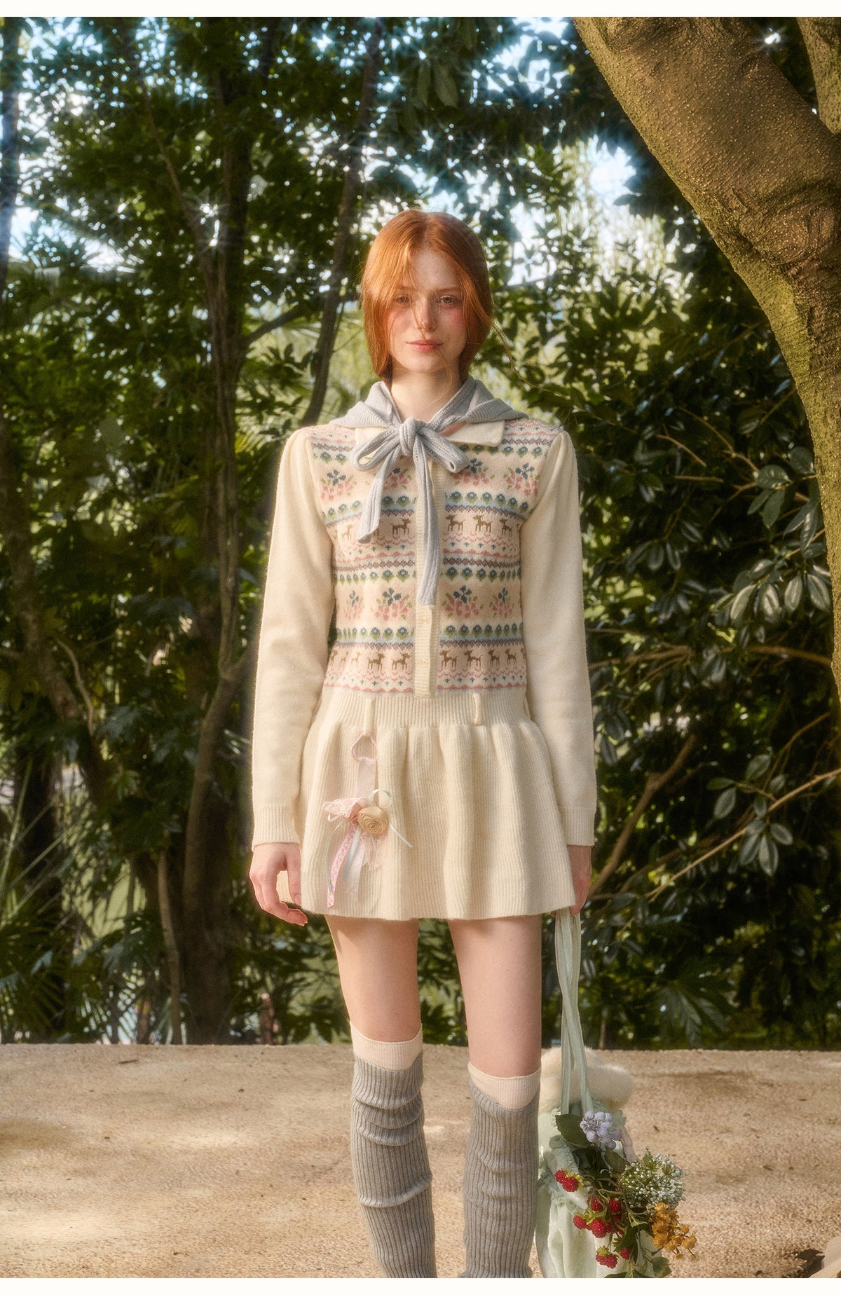 Vestido de jacquard plisado de línea A
