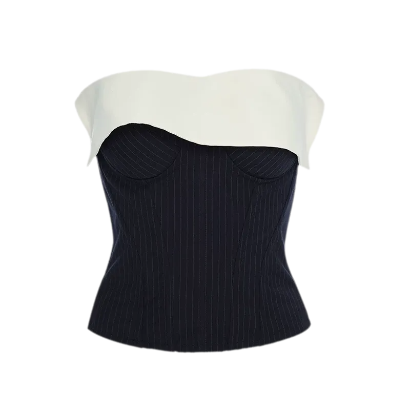 Ruffled Boned Corset Bustier