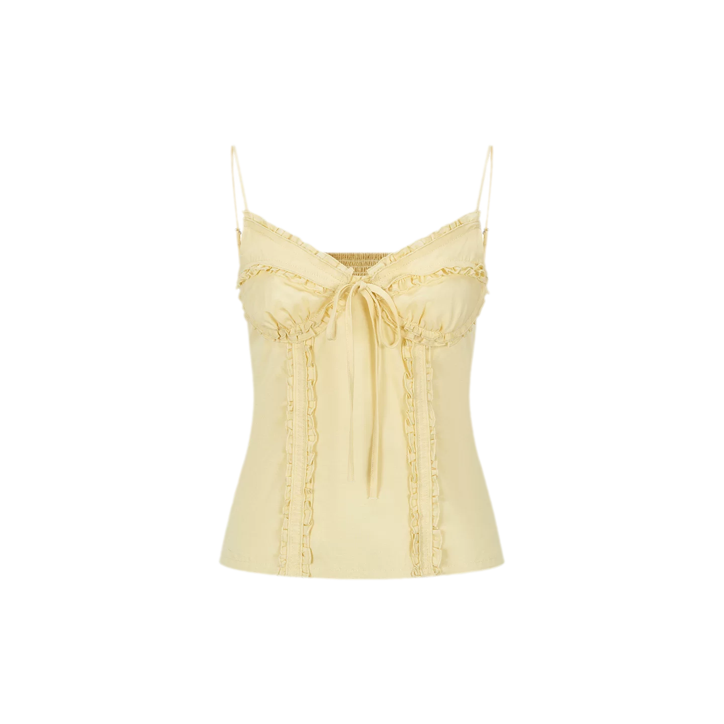 Semi-Sweet Design Bowknot Ruffle Camisole & Skirt Set